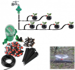 Bộ tưới nhỏ giọt chỉnh lưu lượng kết hợp đồng hồ hẹn giờ pin