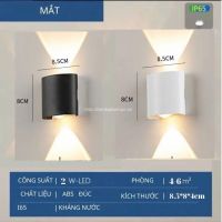 Đèn hắt tường 2 đầu 2w trang trí gắn treo tường